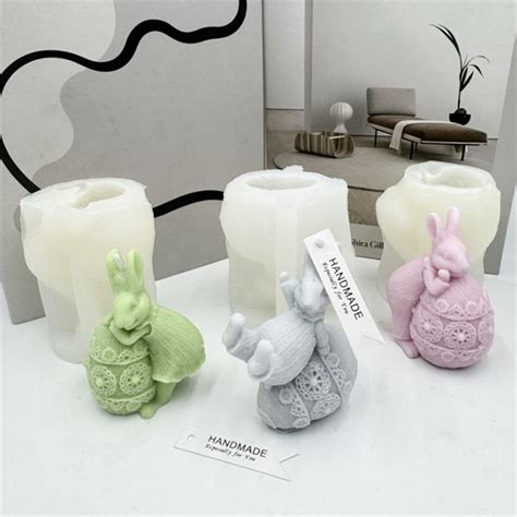 Easter Egg Rabbits Candle S Easter Bunny Silicone S For Fondant Epoxy