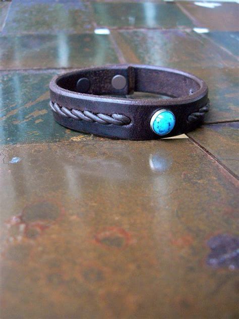 Reyes Turquoise Leather Bracelet Men S Women S Braided Leather