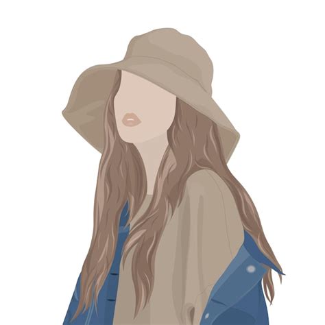 Portrait De Fille La Mode Une Fille Dans Un Chapeau Et Une Veste En Jean Jolie Fille Blonde