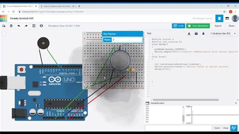 Gas Sensor Arduino Tinkercad