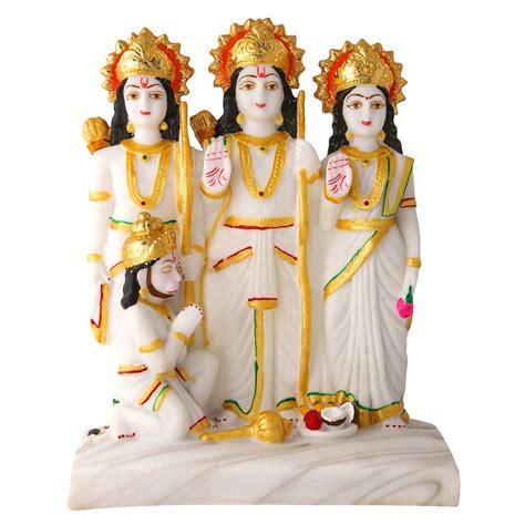 Buy Fabzone Marble Dust Lord Ram Darbar Statue Ram Laxman Sita And