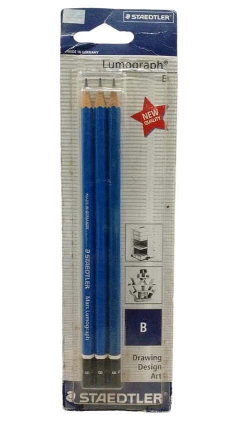 Staedtler Mars Lumograph Drawing Pencil B Pack Of 3 100 B KDS Art Store