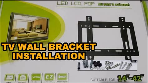 How To Install Led Lcd Pdp Tv Wall Mount Brackettutorialfits For14