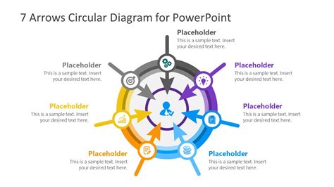 7 Arrows Circular Diagram Powerpoint Template Slidemodel