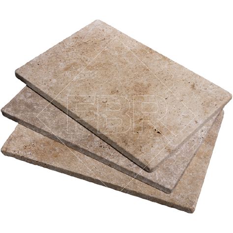 Walnut Travertine Tumbled Paver Fbr Mermer