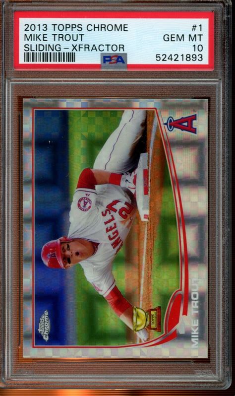 2013 Topps Chrome 1 Mike Trout Xfractor Refractor PSA 10 Gem Mint