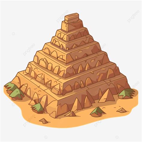 Ziggurat Clipart Pyramid Of Old Egypt Cartoon Vector Illustration ...