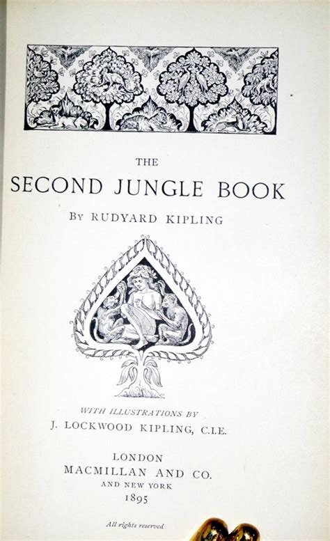 The Second Jungle Book Rudyard Kipling First Edition