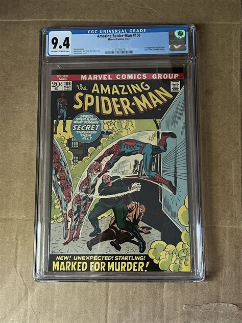 AMAZING SPIDER MAN 108 CGC 9 4 OW W PAGES MARVEL COMICS 1972 FIRST