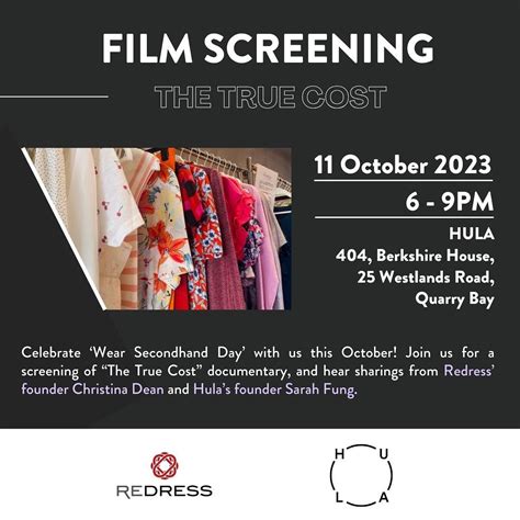 Film Screening Of The True Cost Documentary Redress