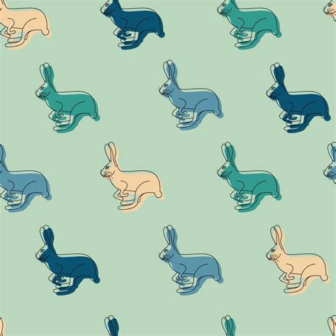 Vector Seamless Pattern With Rabbits Vector Art At Vecteezy