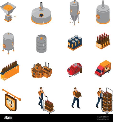 Iconos Isom Tricos De Cervecer A Con S Mbolos De Producci N Y