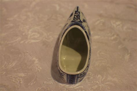 Royal Delft De Porceleyne Fles Shoe Clog Klompen Blue White Flower