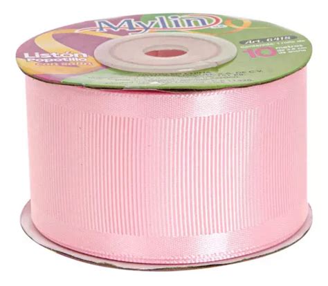 Liston Popotillo Orilla Satin Manualidades Mm M Mylin P Color Rosa