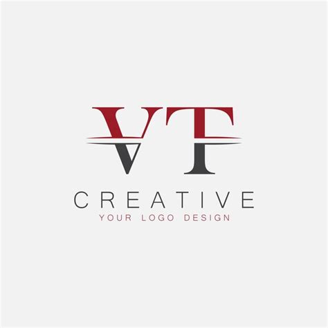 Premium Vector Vt Initial Monogram With Letter Creative Logo