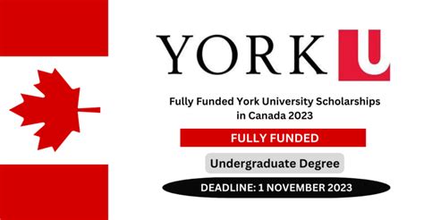 Fully Funded York University Scholarships in Canada 2024 - FlashLearners