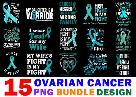 15 World Ovarian Cancer Day Shirt Designs Bundle For Commercial Use