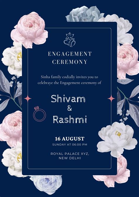 Engagement Ceremony Invitation Card Shaadi Vibes