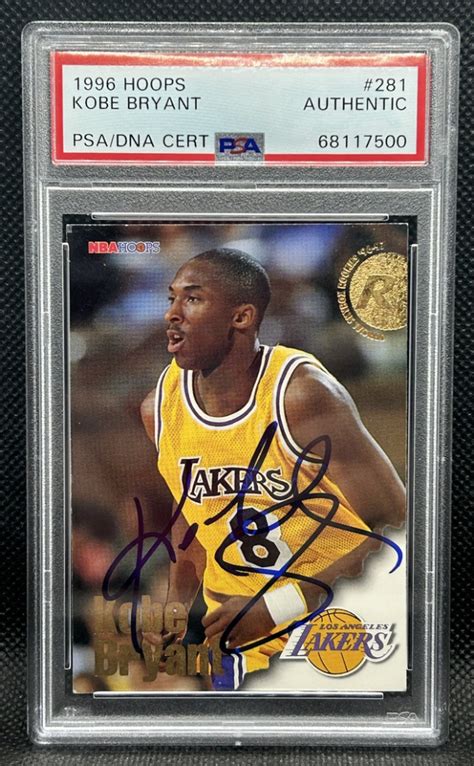 Kobe Bryant Signed 1996 97 Hoops 281 RC PSA Pristine Auction