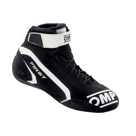 Rally Race Racing Shoes OMP FIRST SHOES FIA Approved Black White