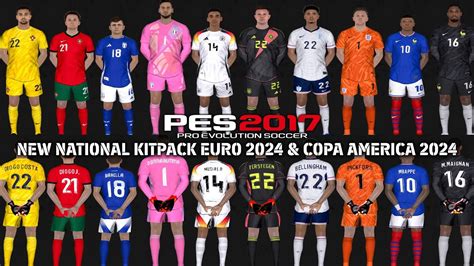 PES 2017 NEW NATIONAL KITPACK EURO 2024 COPA AMERICA 2024 YouTube