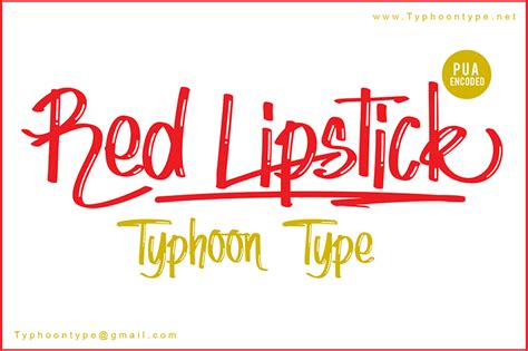 Red Lipstick Font