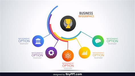 Colorful Circle Infographics Elements Template. Free Powerpoint ...