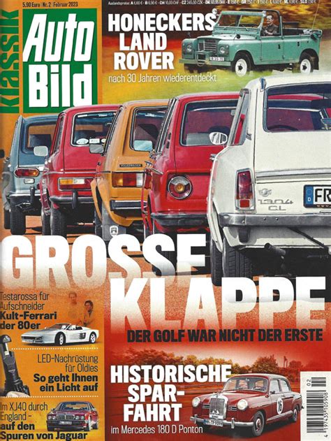 Auto Bild Klassik Februar Testarossa F R Aufschneider Kult