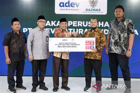 Baznas RI Terima Rp1 1 Miliar Zakat Dari PT Adev Natural Indonesia