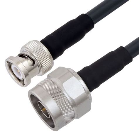 Low Loss N Male To Bnc Male Cable Lmr 240 Coax In 24 Inch With Times Microwave Components