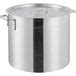 Choice Qt Standard Weight Aluminum Stock Pot With Steamer Basket