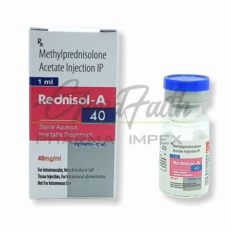 REDNISOL A 40 Injection 1ml At Best Price In Nagpur By GoodFaith Pharma