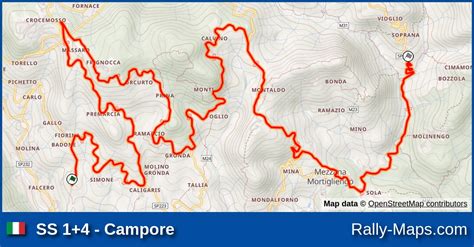 Ss Campore Stage Map Rally Lana Storico Cir Auto Storiche