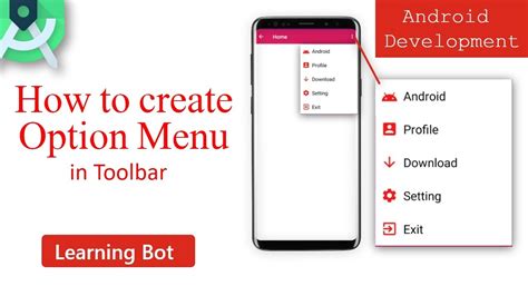 How To Create Option Menu On Toolbar In Android Studio Learning