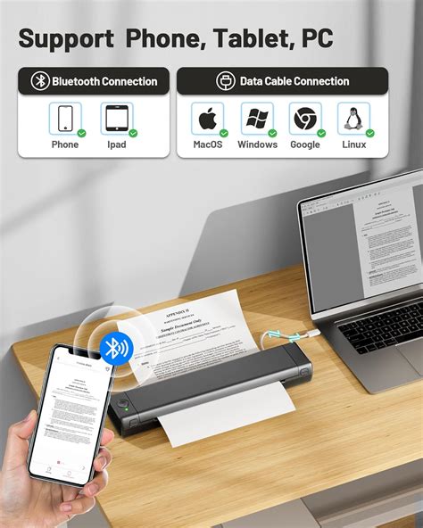 Itari Impresora portátil inalámbrica para viajes M08F Letter Bluetooth