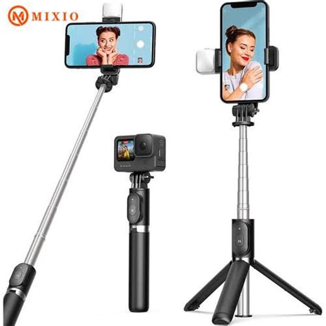 Promo Tongsis Tripod 3 In 1 Untuk Hp Ada Lampu Remot Bluetooth