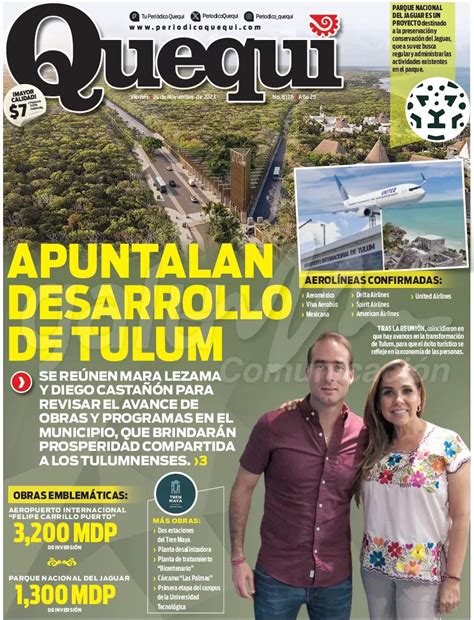 Portadas De Prensa En Quintana Roo 24 De Noviembre Del 2023