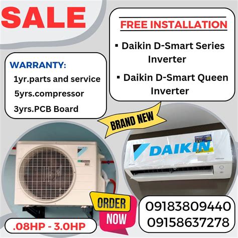 Daikin D Smart Inverter Split Type Aircon Tv And Home Appliances Air