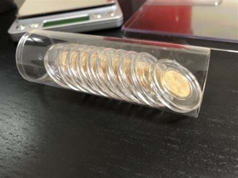 1 10oz Gold Eagle Coin Holder Red Capsule Tube And 20 Air Tite A16 Direct Fits Ebay