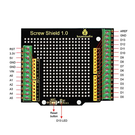 Ks Keyestudio Proto Screw Shield For Arduino Keyestudio Wiki