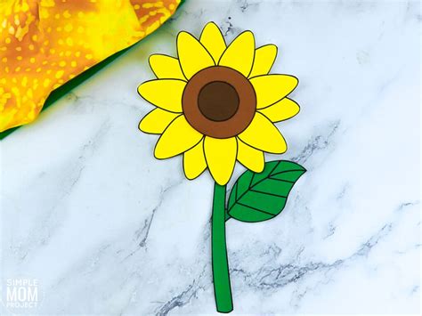 Free Printable Sunflower Craft Template – Simple Mom Project