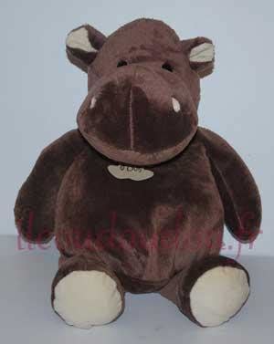 Peluche hippopotame marron foncé Grand modèle HO1057 Histoire d ours