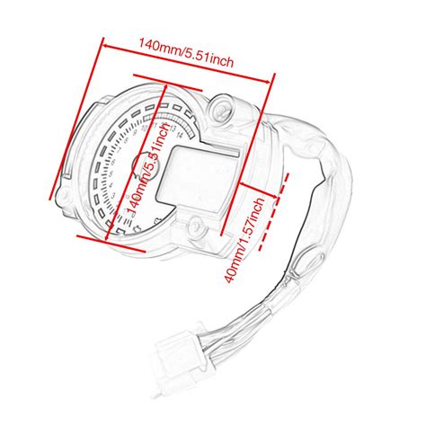 ALCON Motorrad LCD Digital KOSO Tachometer Tachome Grandado