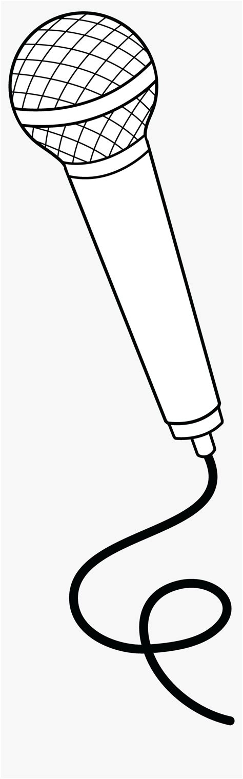 Mic Clipart Png Microphone Clipart Black And White Simple Drawing Of