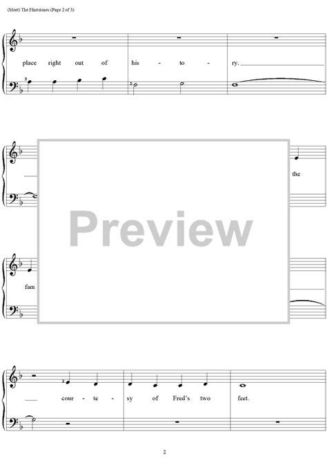 Meet The Flintstones Sheet Music For Easy Pianovocal Sheet Music Now