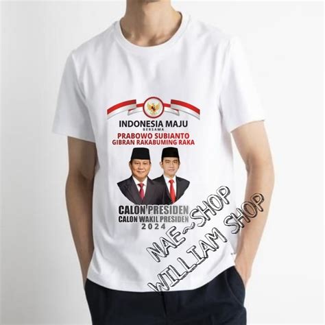 Jual Kaos Prabowo Gibran Kaos Capres Cawapres Prabowo Gibran Lengan