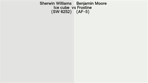 Sherwin Williams Ice Cube Sw 6252 Vs Benjamin Moore Frostine Af 5 Side By Side Comparison