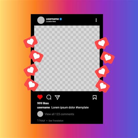 Premium Vector Instagram Post With Transparent Background