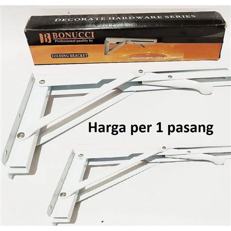 Jual Besi Siku Rak Lipat 12 12 In Inci Inch 25 Cm 25cm Folding Bracket