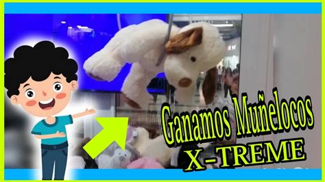 VENCIENDO MÁQUINA DE MUÑELOCOS GANAMOS 5 PELUCHES DE LA MÁQUINA DE